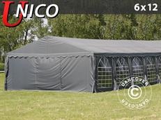 Namiot imprezowy UNICO 6x12m, Ciemny szary