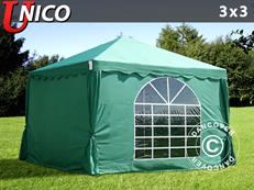 Namiot imprezowy UNICO 3x3m, Ciemna zieleń